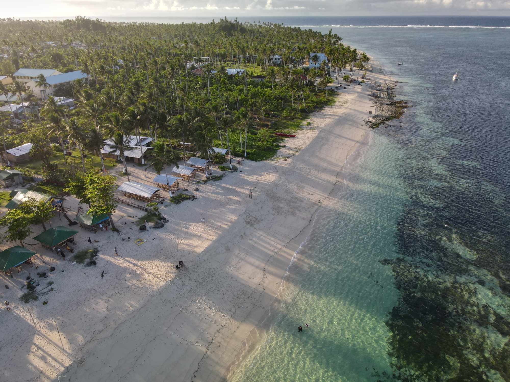 Aerial view of Alegria Beach coastline